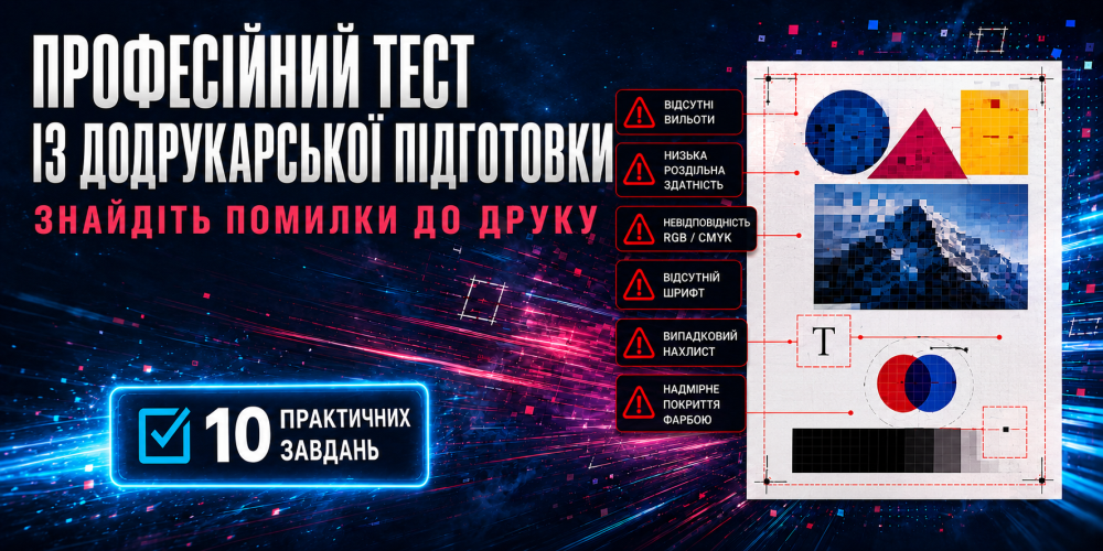 Кваліфікаційний тест з додрукарської підготовки