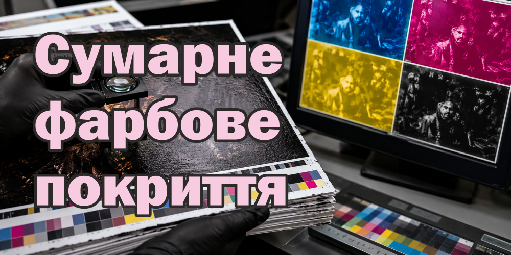 Сумарне фарбове покриття в темних ділянках макета становить 380 відсотків. У чому полягає основний ризик?